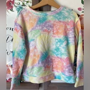 Girls Tie Dye Crew Sweatshirt- Size 5T